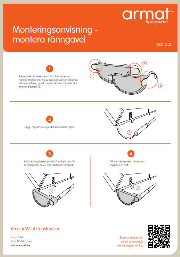 install gutter end cap